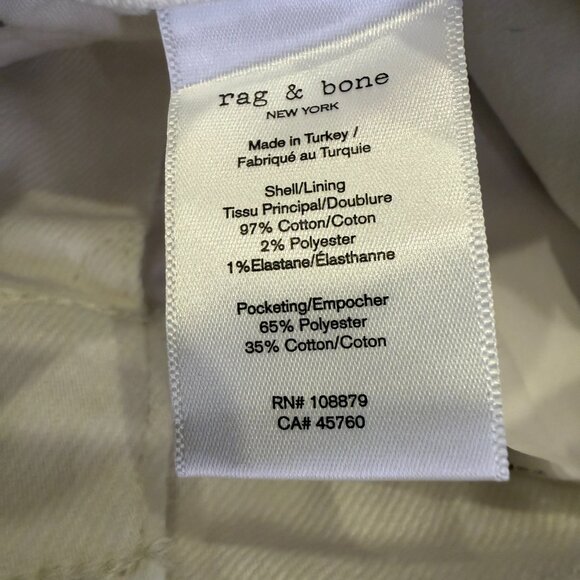 Rag & Bone The Harlow Mid Rise Straight Leg Jeans CTD Silver 23 NWT - Picture 6 of 9